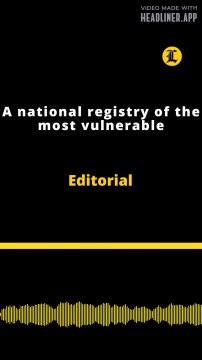 Editorial | A national registry of the most vulnerable