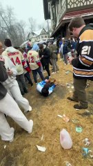 People Keep Falling on Icy Patch at Winterfest Michigan