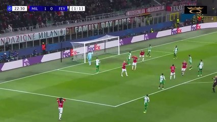 دوري ابطال اوروبا ملخص ميلان ضد فينورد روتردام