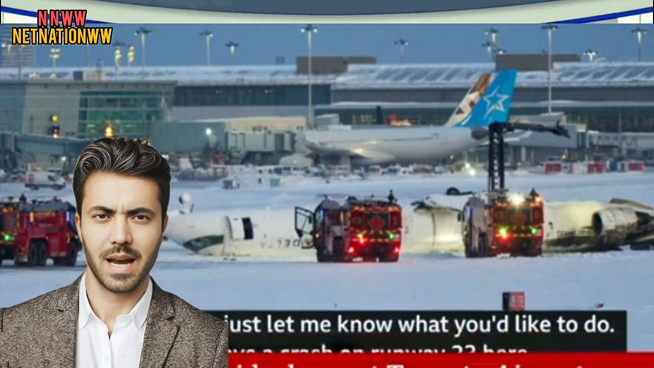 Un avión se estrelló al aterrizar en el Aeropuerto Internacional Pearson de Toronto Canadá el lunes, quedando completamente invertido. A bordo viajaban 80 personas,