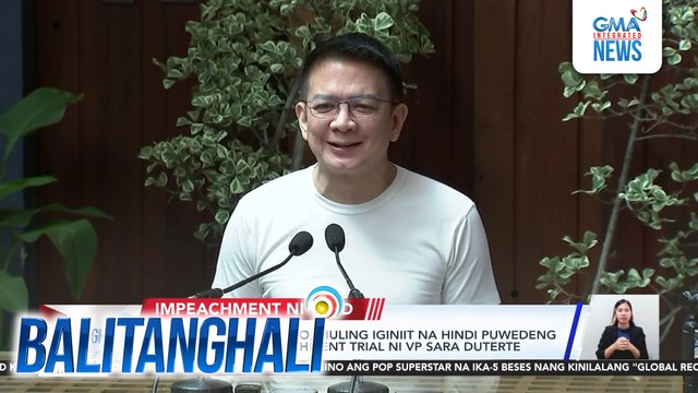 Senate Pres. Escudero, muling iginiit na hindi puwedeng madaliin ang impeachment trial ni VP Sara Duterte | Balitanghali