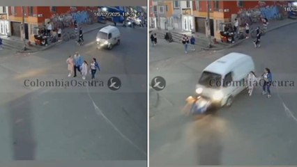 En video: hombre y su hija fueron atropellados por vehículo tipo carry en Soacha