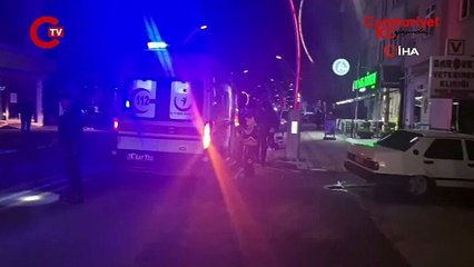 Bartın'da polis merkezi önünde trafik kazası 1 yaralı!