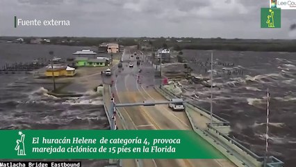 El  huracán Helene  de categoría 4  provoca  marejada ciclónica de 15 pies en la Florida
