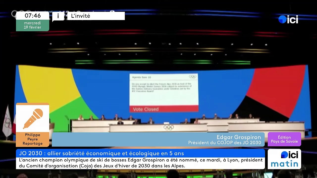 JO d'hiver 2030 dans les Alpes : "regardez ces Jeux comme une opportunité qui va faire rayonner notre territoire"