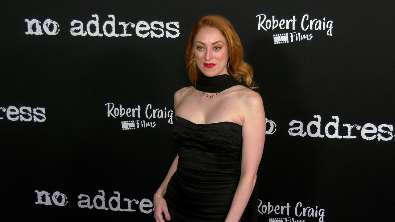 Caitlin McAvoy attends the "No Address" red carpet premiere in Los Angeles