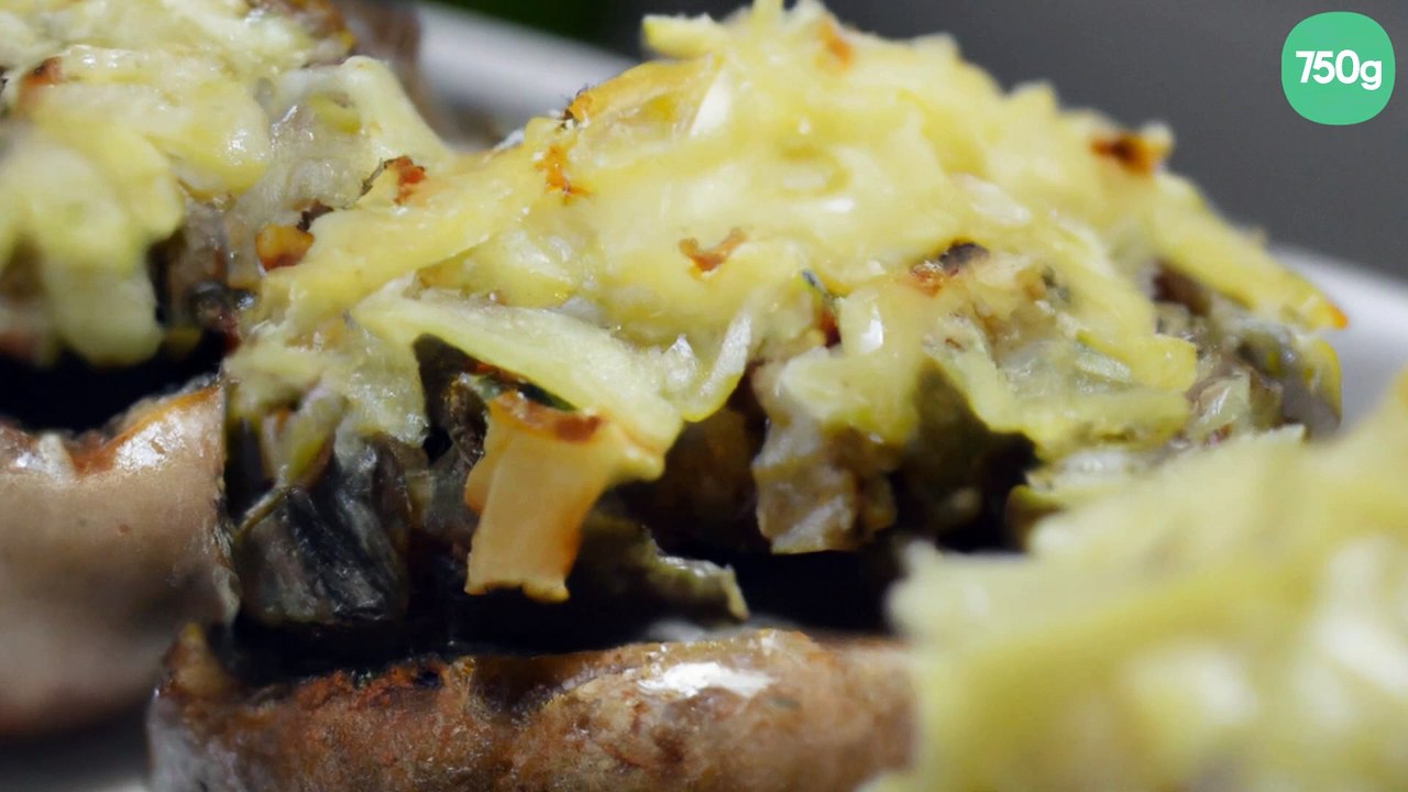 Champignons farcis au boursin et parmesan