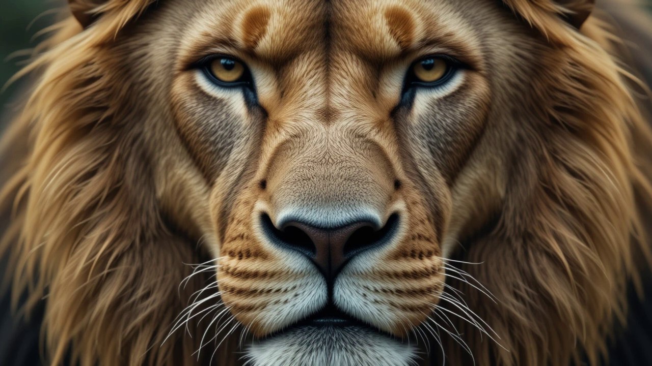 León enamorado del domador