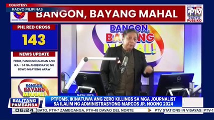 PTFoMS, ikinatuwa ang zero killings sa mga journalist noong 2024 sa ilalim ng...