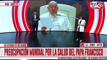 Preocupación mundial por la salud del papa Francisco