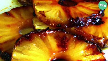 Ananas rôti au beurre salé