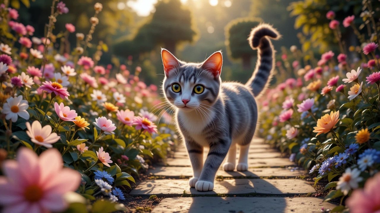 Gato callejero buscando a su gatita.