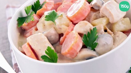 Blanquette de veau en noir et blanc