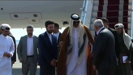 أمير دولة قطر الشيخ تميم بن حمد آل ثاني يصل إلى العاصمة الإيرانية طهران