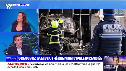 Grenoble: un véhicule incendié fonce dans une bibliothèque municipale cette nuit, le bâtiment détruit par les flammes