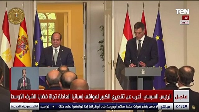 الرئيس السيسي: نؤكد ضرورة الانسحاب الإسرائيلي الكامل من الأراضي اللبنانية
