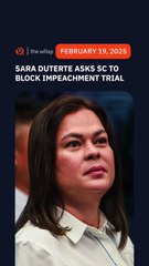 Sara Duterte asks Supreme Court to block her impeachment trial