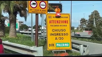 Autostrada A20 chiusa, tentativo di accorciare i tempi