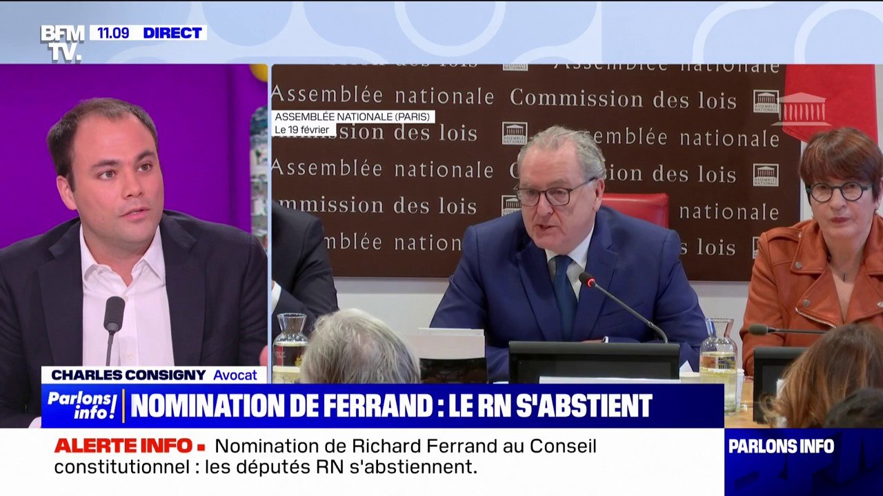 "Marine Le Pen est aux abois": Charles Consigny, avocat, revient sur l'abstention du RN dans la nomination de Richard Ferrand au Conseil constitutionnel