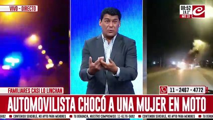 Automovilista chocó a una mujer en moto: le prendieron fuego el auto