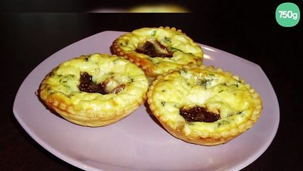 Tartelettes feuilletées aux figues et roquefort