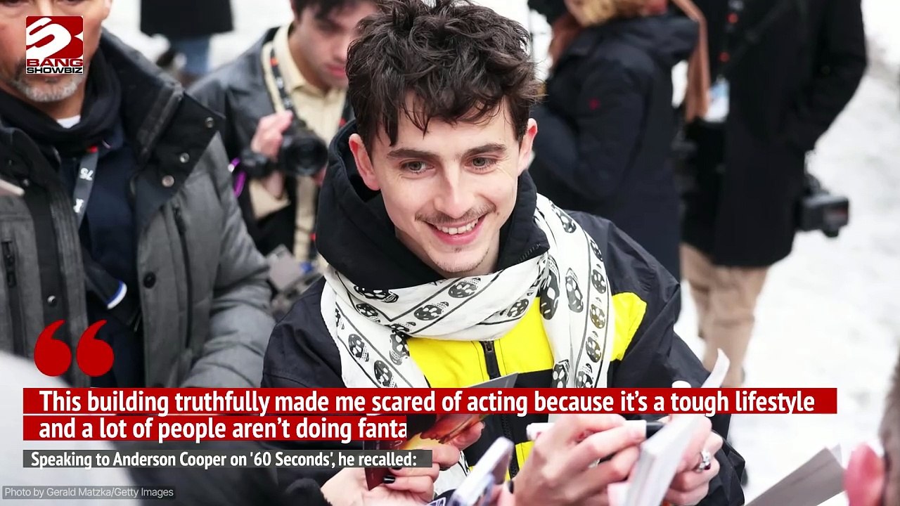 Timothee Chalamet's 'fear' of acting was because of his NY apartment