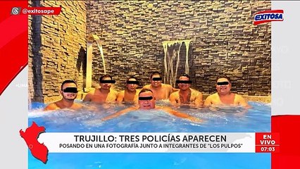 Policías de Trujillo posan junto a miembros de 'Los Pulpos': Mininter se pronuncia tras polémica foto en sauna