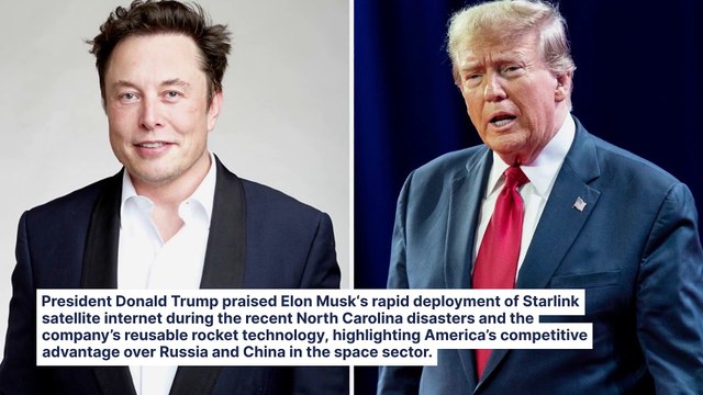 Trump Praises Elon Musk's Starlink Rollout, Says SpaceX Rocket Recovery Is 'Like You Grab A Beautiful Little Baby:' 'Nobody Else Can Do It'