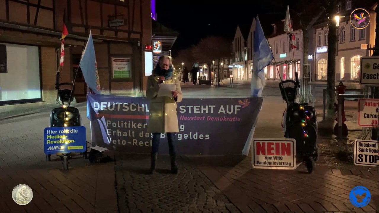 Gifhorn Ceka Brunnen 17 02 2025 Deutschland steht auf Gemeinsam für deine Freiheit Frieden Wohlstand