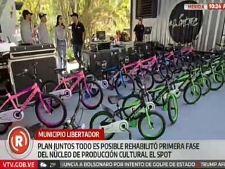 Mérida | Plan Juntos Todo es Posible rehabilita el núcleo cultural ¨El Spot¨ en el mcpio. Libertador