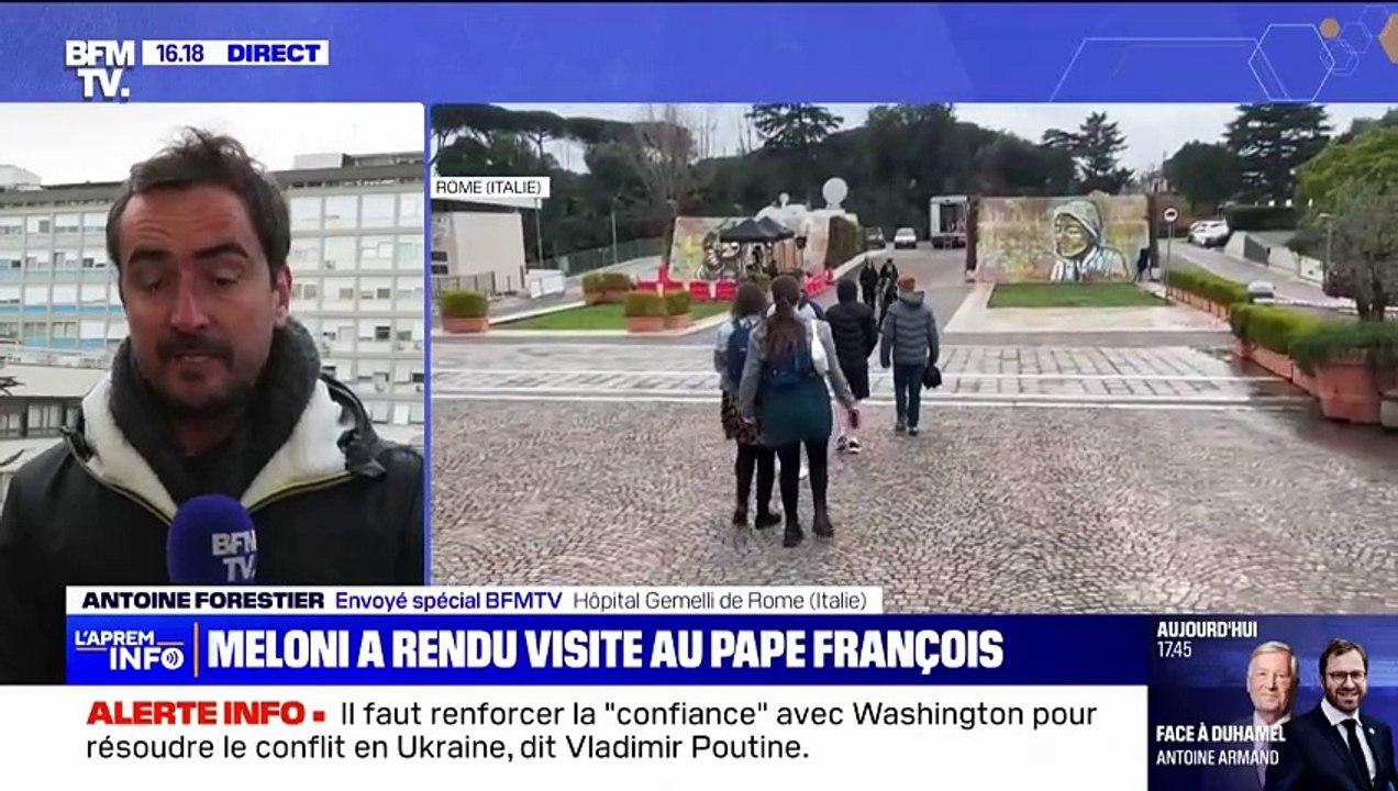 Pape François: la cheffe du gouvernement italien Giorgia Meloni a rendu visite au souverain pontife à l'hôpital