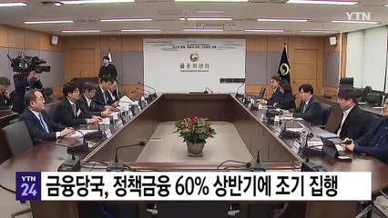 금융당국, 정책금융 60% 상반기에 조기 집행 / YTN