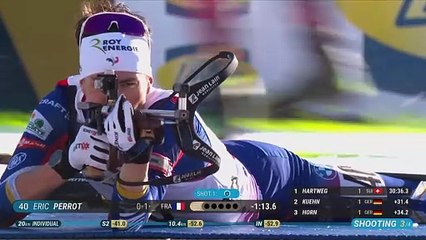 Le résumé de l'individuel remporté par Perrot - Biathlon - Mondiaux (H)