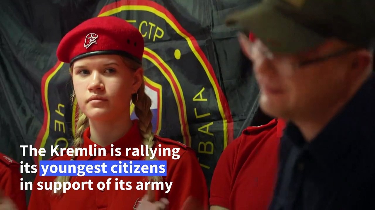 Berets, boots and flags: Russia teaches young children to revere army