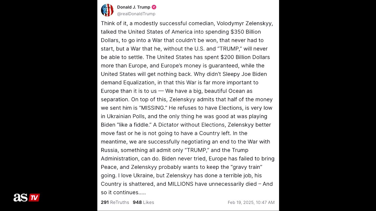 Trump sparks Controversy, calls Zelensky a 'Dictator' in disturbing post