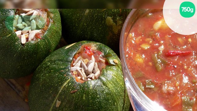 Courgettes farcies aux légumes et graines de tournesoles farcies aux légumes et graines de tournesol