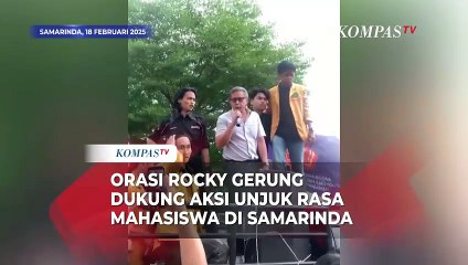 Orasi Rocky Gerung Dukung Unjuk Rasa Mahasiswa di Samarinda: Mahasiswa Lagi Marah!