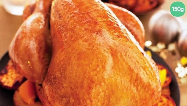 Dinde rôtie au jus d'ananas et patates douces