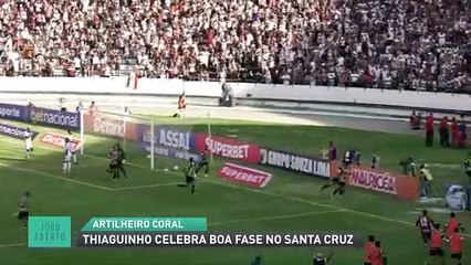 Artilheiro Coral:Thiaguinho celebra boa fase no Santa Cruz