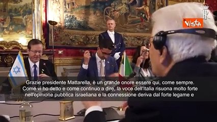 Herzog a Mattarella: "La voce dell'Italia risuona molto forte in Israele"