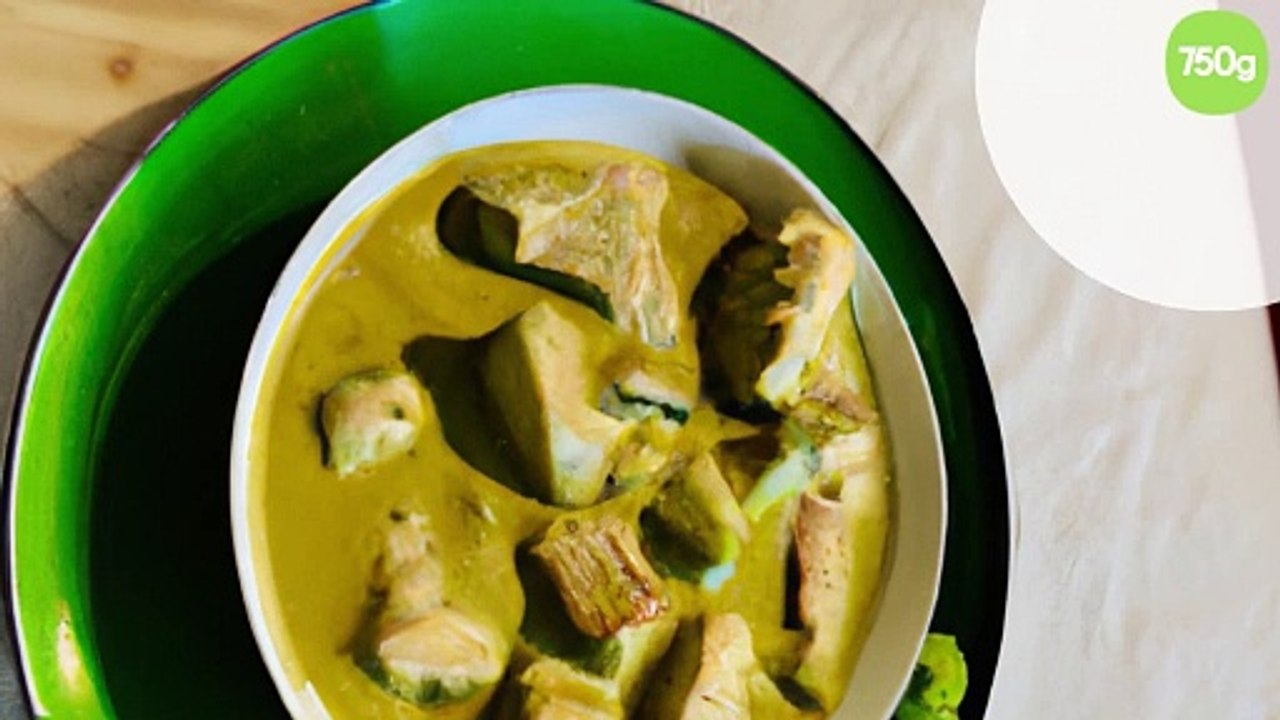 Curry vert de porc au lait de coco aux pommes fondantes