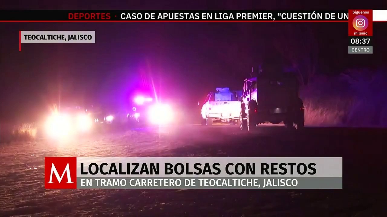 Hallan 12 bolsas con restos humanos en Teocaltiche, Jalisco; pueden ser policías desaparecidos