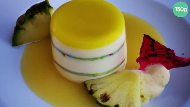 Panna Cotta exotique au coulis d'ananas