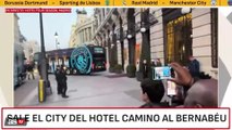 Manchester City's bus mobbed on way to Bernabéu