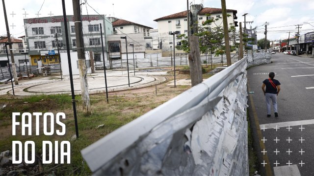Obras de reforma da Praça Estrela, em Ananindeua, estão paradas desde o ano passado, denunciam moradores