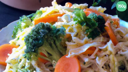 Salade de pâtes aux carottes et aux brocolis