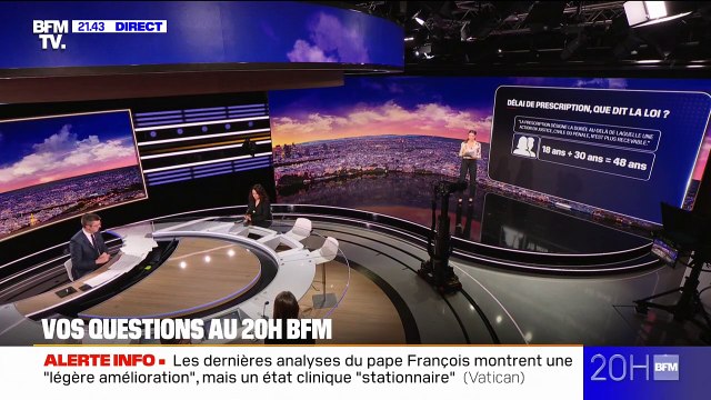 Délai de prescription: qu'attendons-nous pour changer la loi? Vos questions au 20H BFM