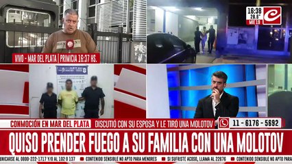 Discutió con su esposa y le tiró una molotov: el hombre fue detenido después del ataque