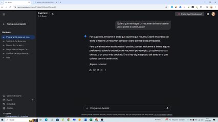 📖🚀 Como RESUMIR un TEXTO LARGO con GOOGLE GEMINI en 2 SEGUNDOS