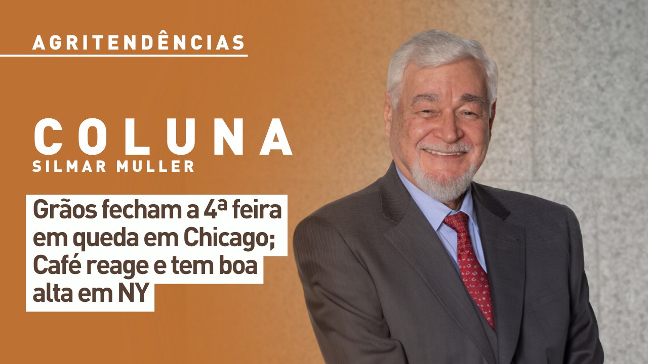 Grãos fecham a 4ª feira em queda em Chicago; Café reage e tem boa alta em NY